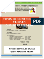 Control de Calidad Al Azúcar