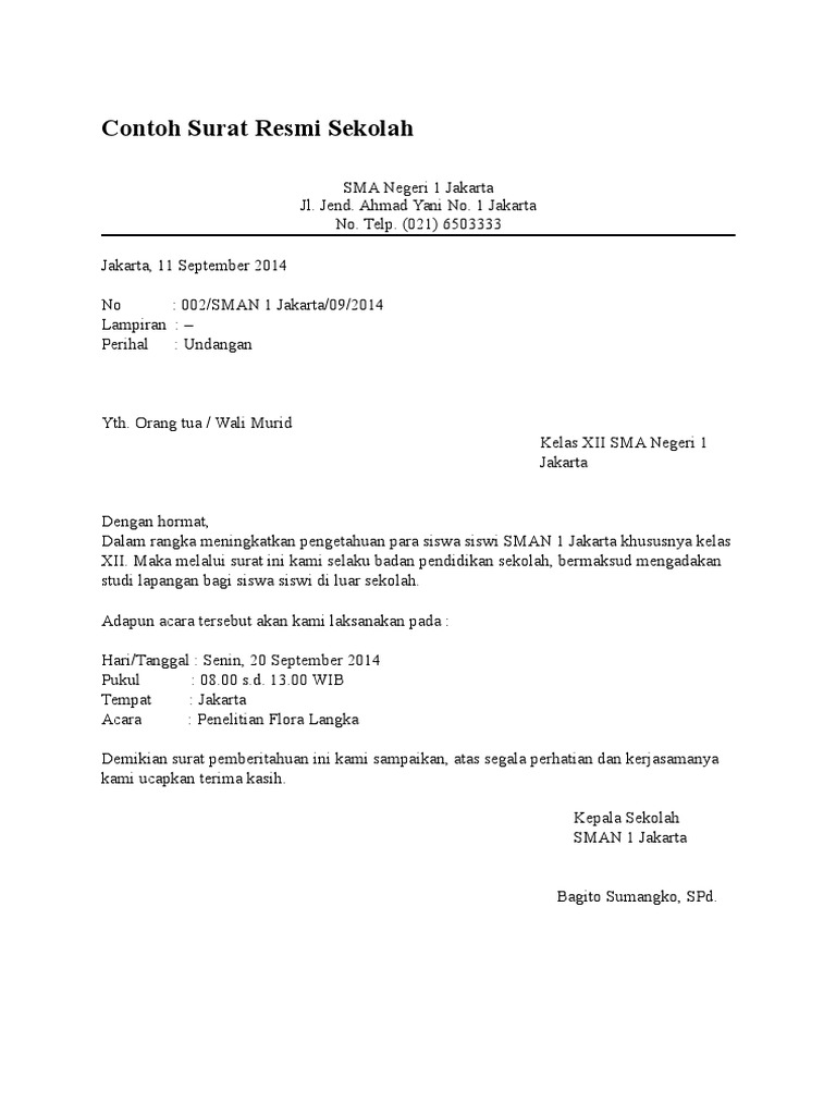 Contoh Surat