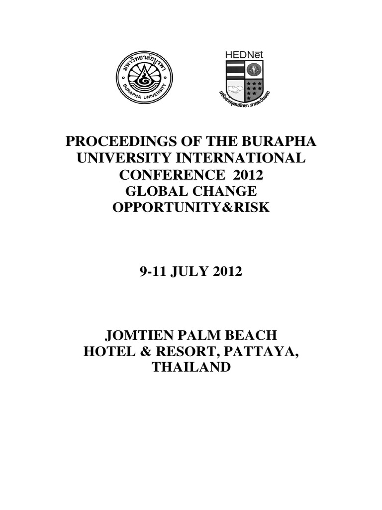 Proceedings of BUU Conference 2012 | PDF | Foot | Running