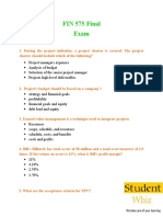 FIN 575 & FIN 575 Final Exam Questions & Answers - Studentwhiz