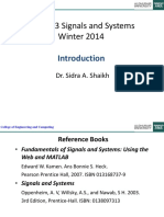 Sid SigSys 1 Introduction To Signals and Systems PDF