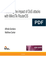 Reducing The Impact of Dos Attack With Mikrotik ROS