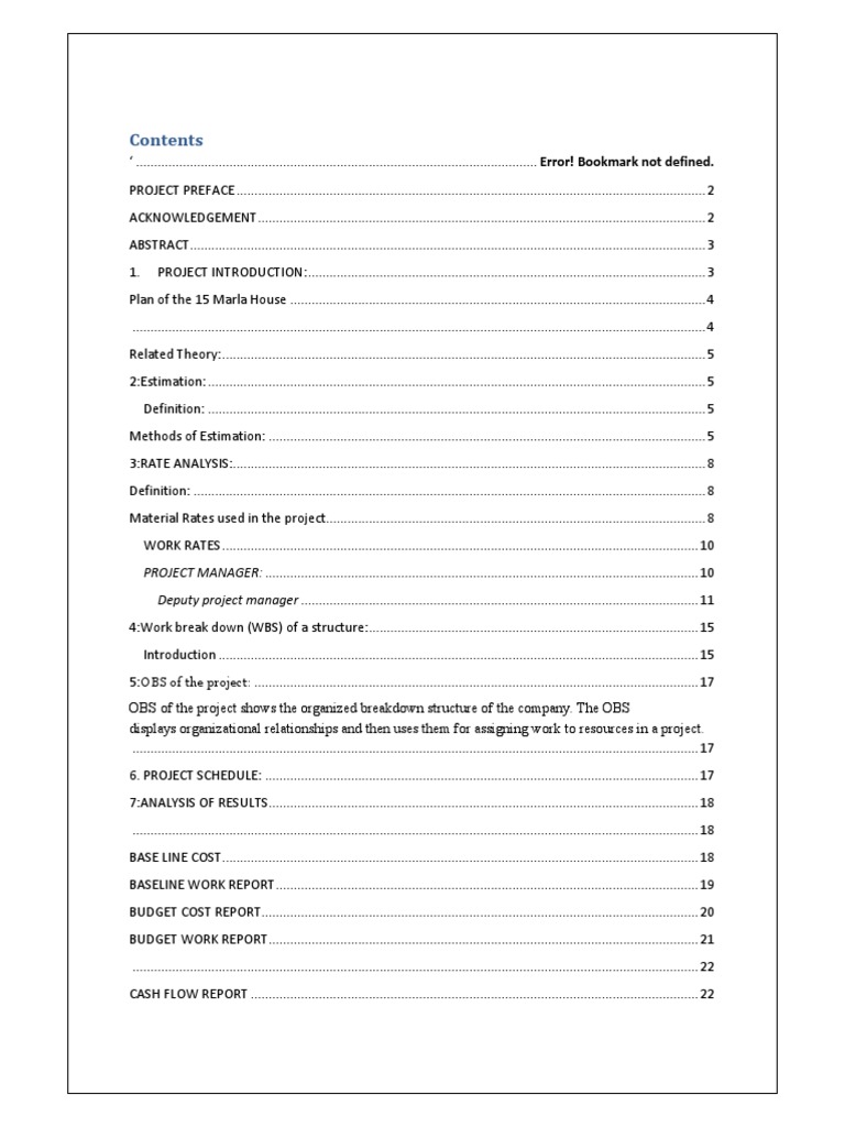 House Construction Project Report | PDF | General Contractor | Project ...