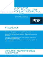 A Review On Public Road Act, 2031 and Ownership of Joint Housing Act, 2054