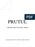 Prutul. Revistă de Cultură, Huși, Anul VI (XV), Nr. 2 (58), 2016