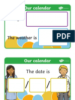 T C 636 Daily Weather Calendar Weather Chart Short Date Format Ver 1