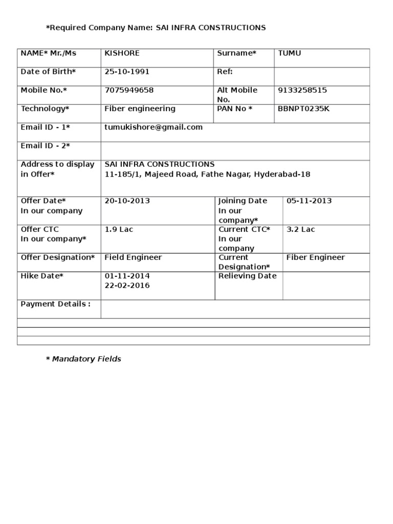 Reg Form | PDF | Technology & Engineering