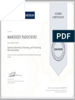 Manideep Paduchuri: Course Certificate