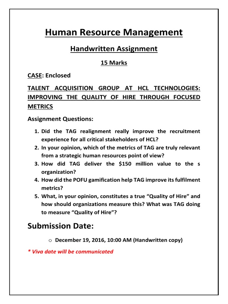 hrm group assignment