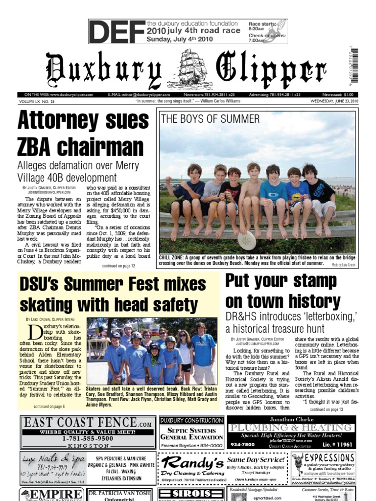 Duxbury Clipper 2010 - 23 - 06 | PDF | Leisure | Business