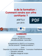 ARFTLV Diapo Offre Certifiante Juin 2015 PDF