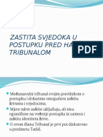 Zaštita Svjedoka U Postupku Pred Haškim Tribunalom