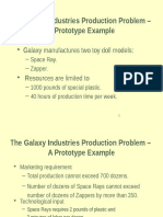 The Galaxy Industries Production Problem - A Prototype Example