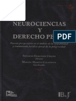Demetrio Crespo Eduardo Maroto Calatayud Manuel Neurociencias y Derecho Penal Nuevas Perspectivas en El Ámbito De-La Culpabilidad PDF
