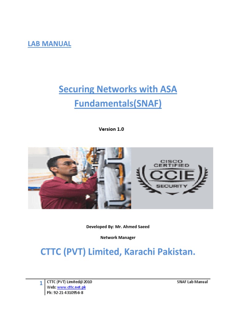 Cisco ASA Lab Manual Overview | PDF | Virtual Private Network | World ...