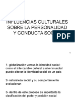 Influencias Culturales Sobre La Personalidad y Conducta Social