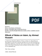 AhmedHussain Notes On Islam