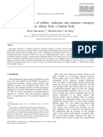 Combined Simulation of Airflow, Radiation and Moisture Transport For Heat Release From A Human Body