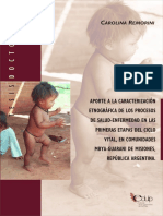 Remolini Carolina - Caracterización Etnográfica de Los Procesos de Salud-Enfermedad en El Ciclo Vital, en Comunidades Guarani