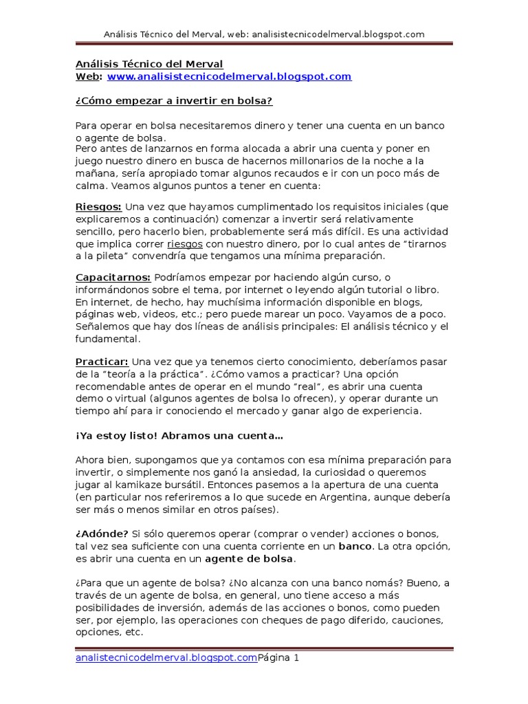Como Empezar A Invertir | PDF | Compartir (Finanzas) | Bolsa