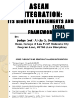 Asean Integration:: Its Binding Agreements and Legal Framework Its Binding Agreements and Legal Framework