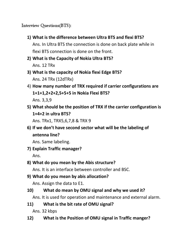 BTS Interview Question & ANSwer Electronics Information And