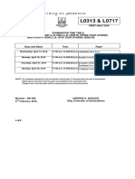 L0313 & L0717 Exam Time Table 2016