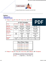 Options:: Motor Formulas Transformer Formulas