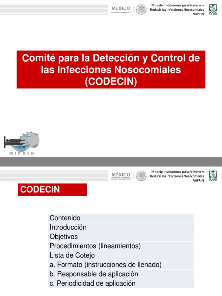 Modelo MIPRIN para Control de Infecciones | PDF | Infección adquirida ...
