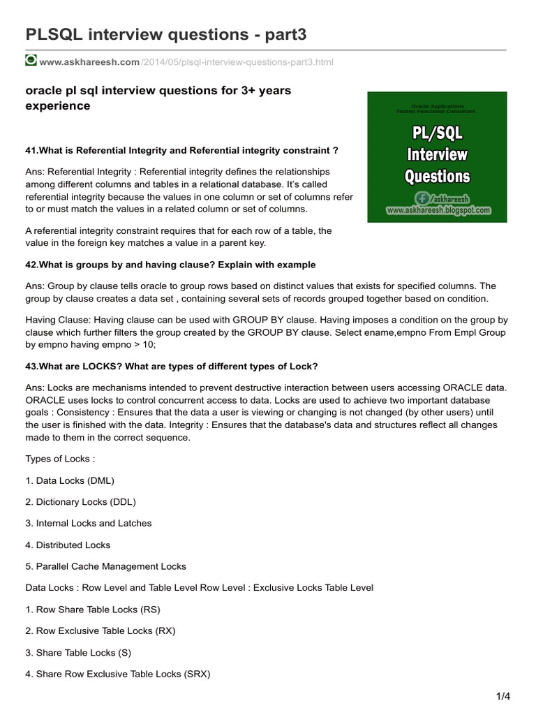 Plsql interview questions part3 oracle pl sql interview questions