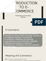 Introduction To E-Commerce MGT-644