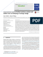 Simultaneous Effect of Initial Moisture Content and Airflow Rate On Biodrying of Sewage Sludge