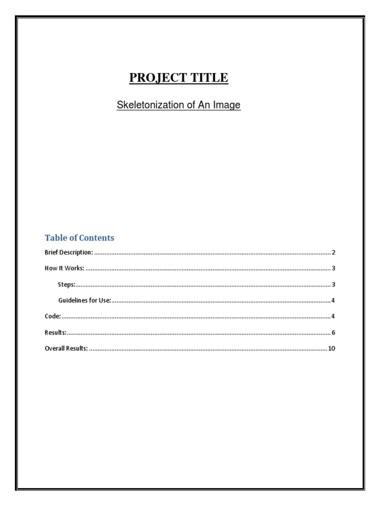 Skeleton Report PDF Applied Mathematics Algorithms