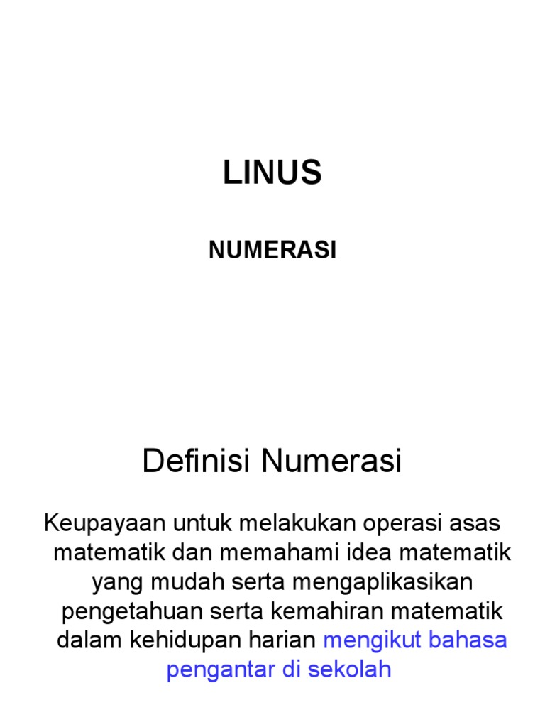 Linus: Numerasi