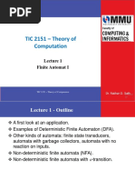 Lecture 01 - Finite Automat I PDF