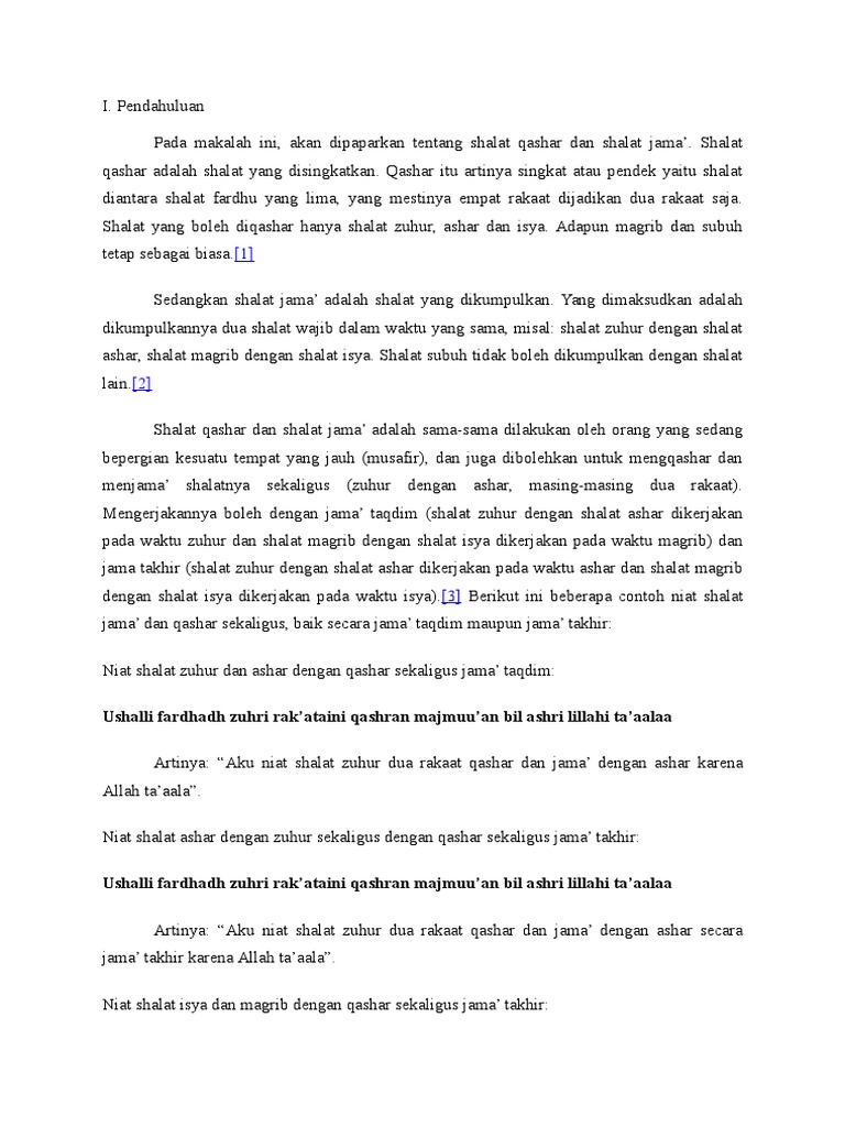 Shalat Jama Dan Qashar