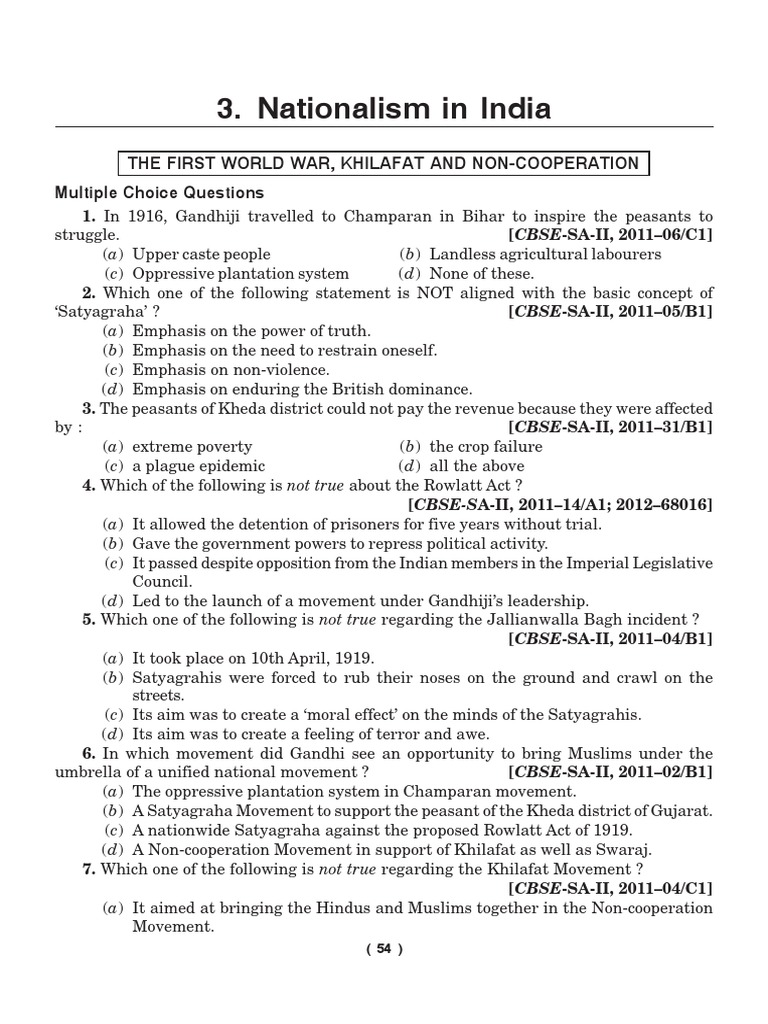 Nationalism in India PDF Mahatma Gandhi British Raj