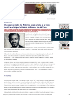 Causa Operária - O Assassinato de Patrice Lumumba e A Luta Contra o Imperialismo Colonial Na África