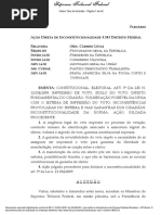 ADI 4543 - inconstitucionalidade do art. 5° da Lei 12034-2009