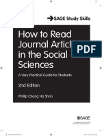 How To Read Journal Articles in The Social Sciences