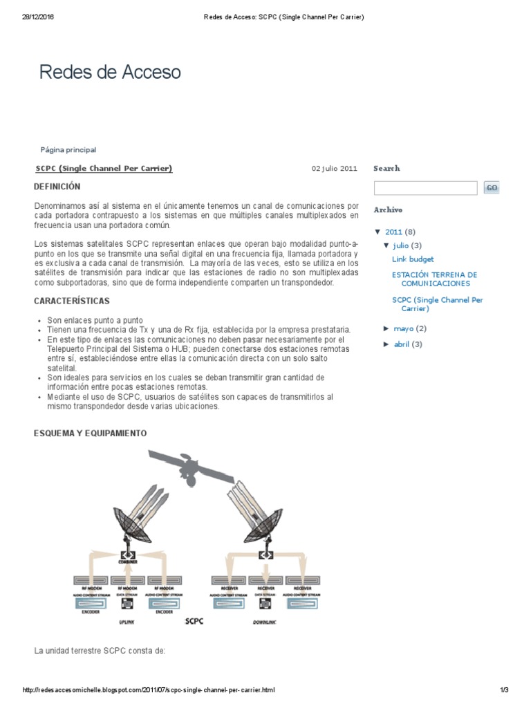 SCPC: Tecnología Satelital Punto a Punto | PDF | Satélite de ...