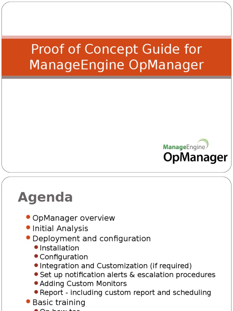 OpManager Proof of Concept Guide | PDF | Computer Network | Network Switch