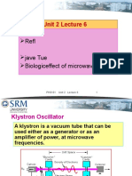 PH0101 Unit 2 Lecture 6: Klys Refl Jave Tue Biologiceffect of Microwaves