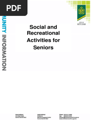 Social and Recreational Activities for Older p 1