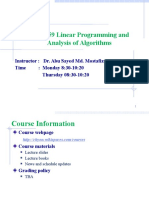 CSE-259 Linear Programming and Analysis of Algorithms