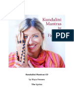 Kundalini Mantras CD Lyrics by Maya Fiennes