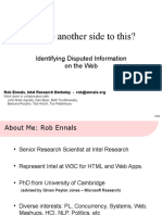 Is There Another Side To This?: Identifying Disputed Information On The Web