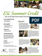 Earn An ESL High School Credit in The Summer