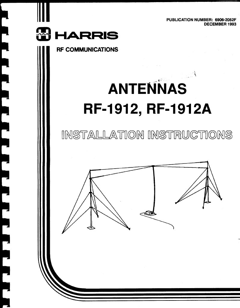 Harris RF-1912 Antenna Installation Instructions