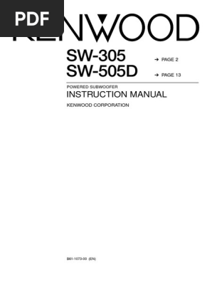 kenwood sw 305 subwoofer